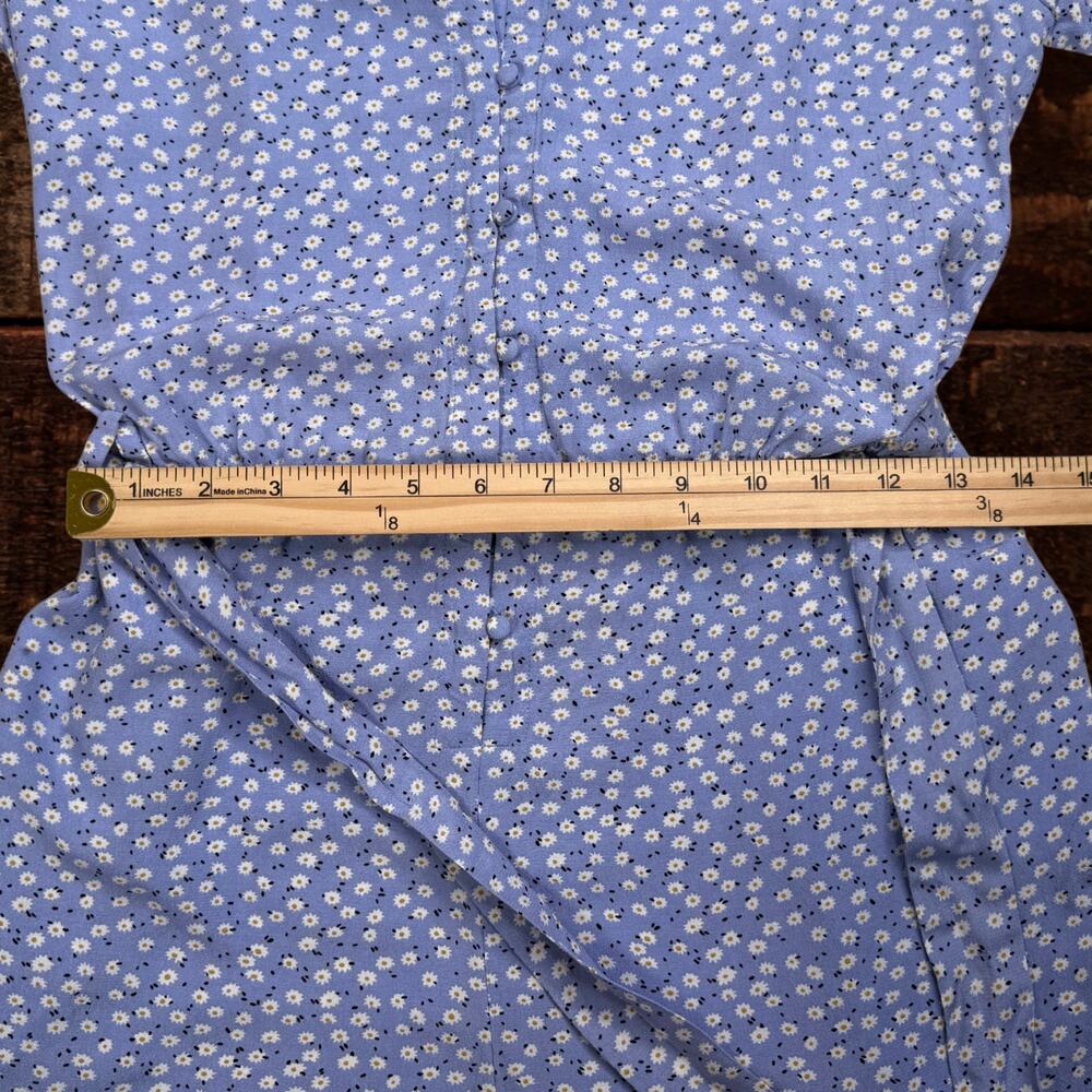 Rails Sophia Sky Blue Daisies Ditsy Floral Romper Coastal Vacation Medium - Picture 6 of 8
